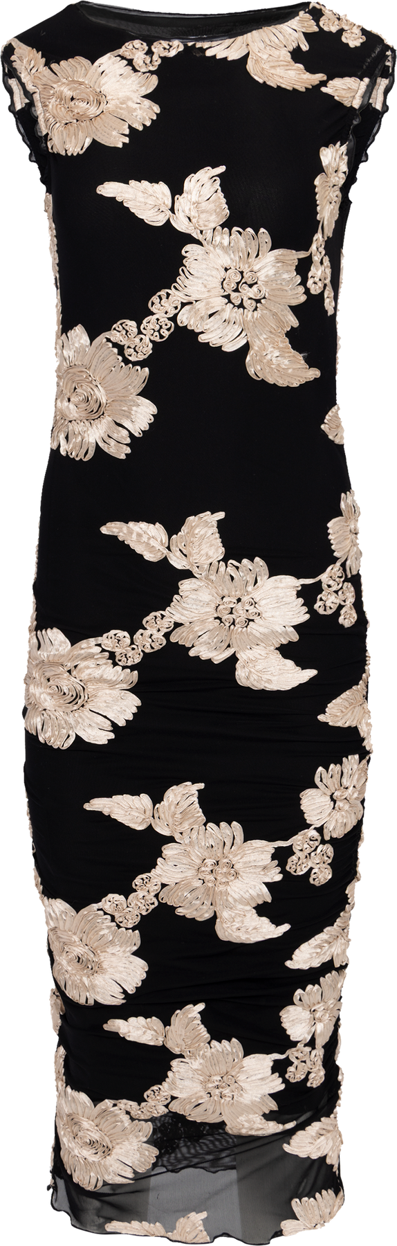 BYIC - Miraic Mesh Dress - apfp Abstract Pink Flower Print main image 0