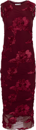 Miraic Mesh Dress - Bordeaux