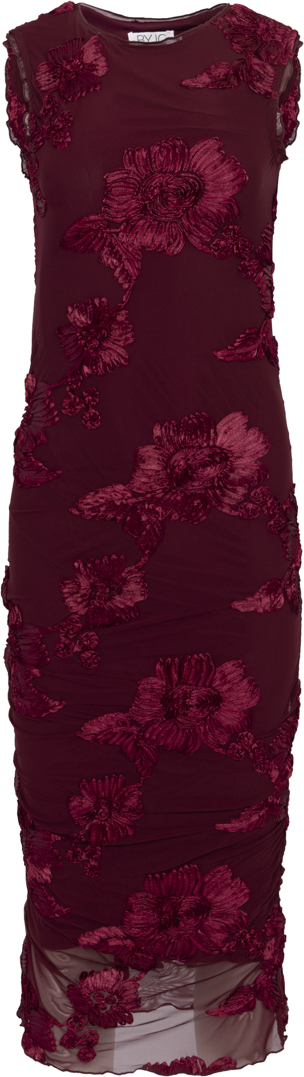 Miraic Mesh Dress - Bordeaux