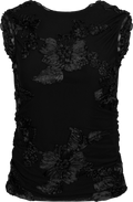 Miraic Mesh Top - Black Flower