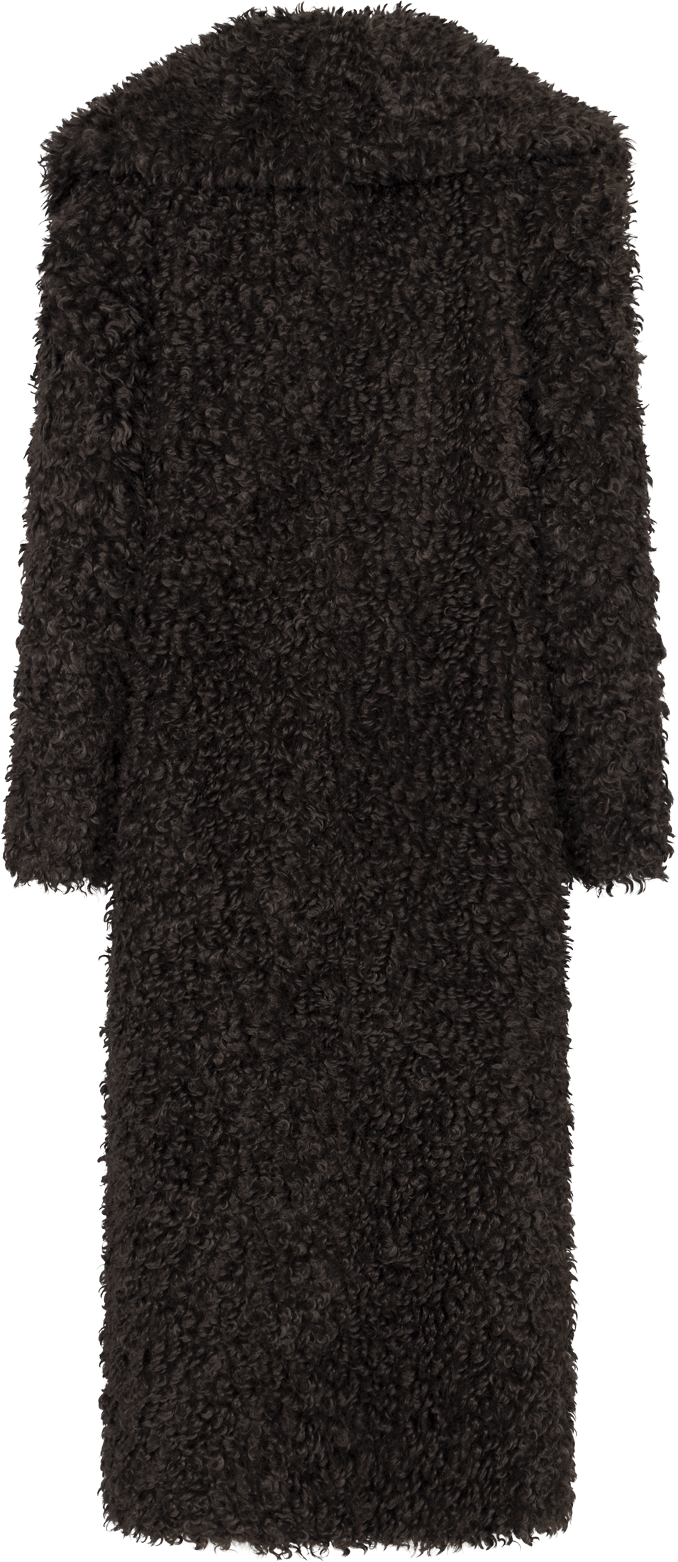 Karen Faux Fur Coat - Chocolate Brown