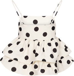Josellecras Top - White Polka Grande