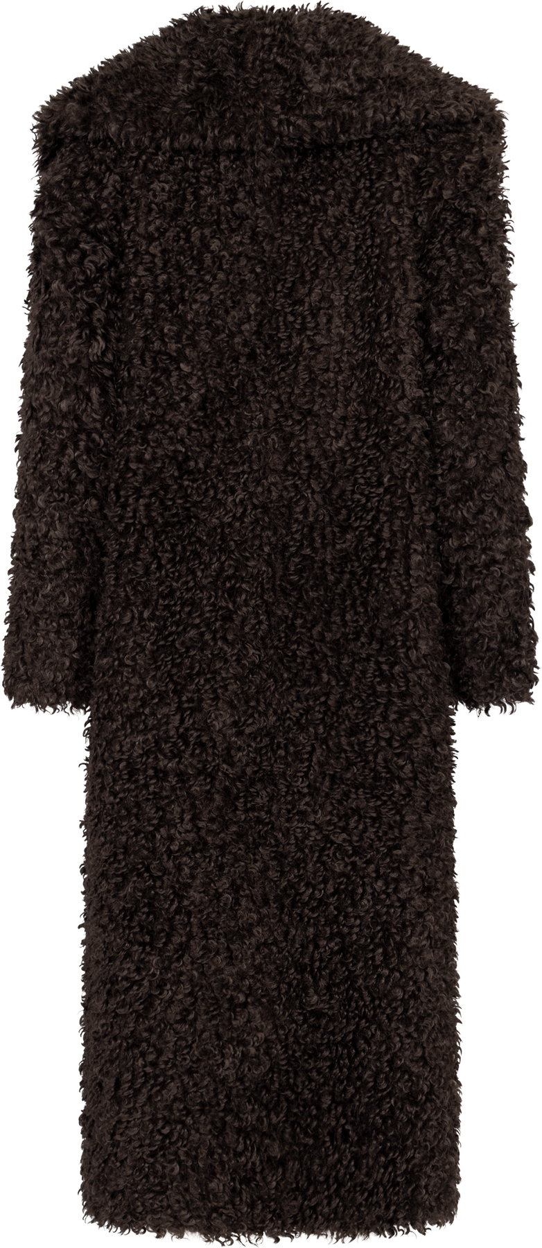 Karen Faux Fur Coat - Chocolate Brown