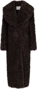 Karen Faux Fur Coat - Chocolate Brown