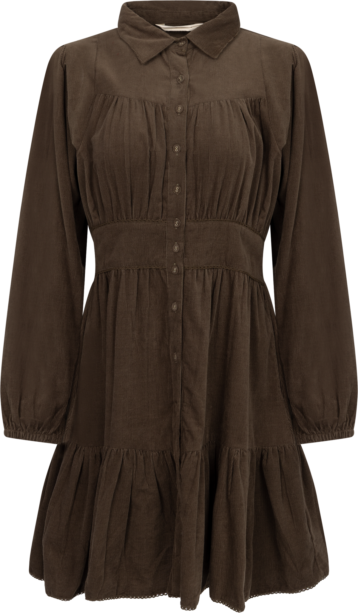 Vicky Dress - Dark Forest Corduroy