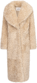 Karen Faux Fur Coat - Creme
