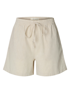 Luisa-Linnie Linen Blend Shorts - Sandshell