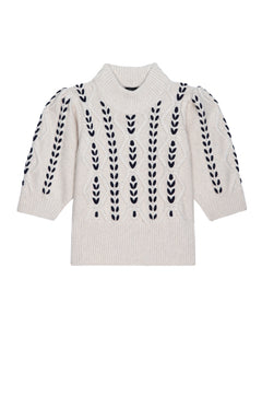 Addy - Oatmeal Navy Cables
