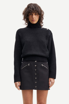 Mandie Mock Neck 14082 - Black