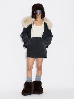 Enja Corduroy Skirt - Black
