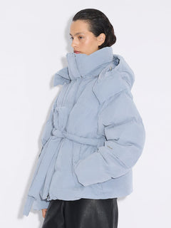 Steilia Brushed Down Jacket - Light Blue