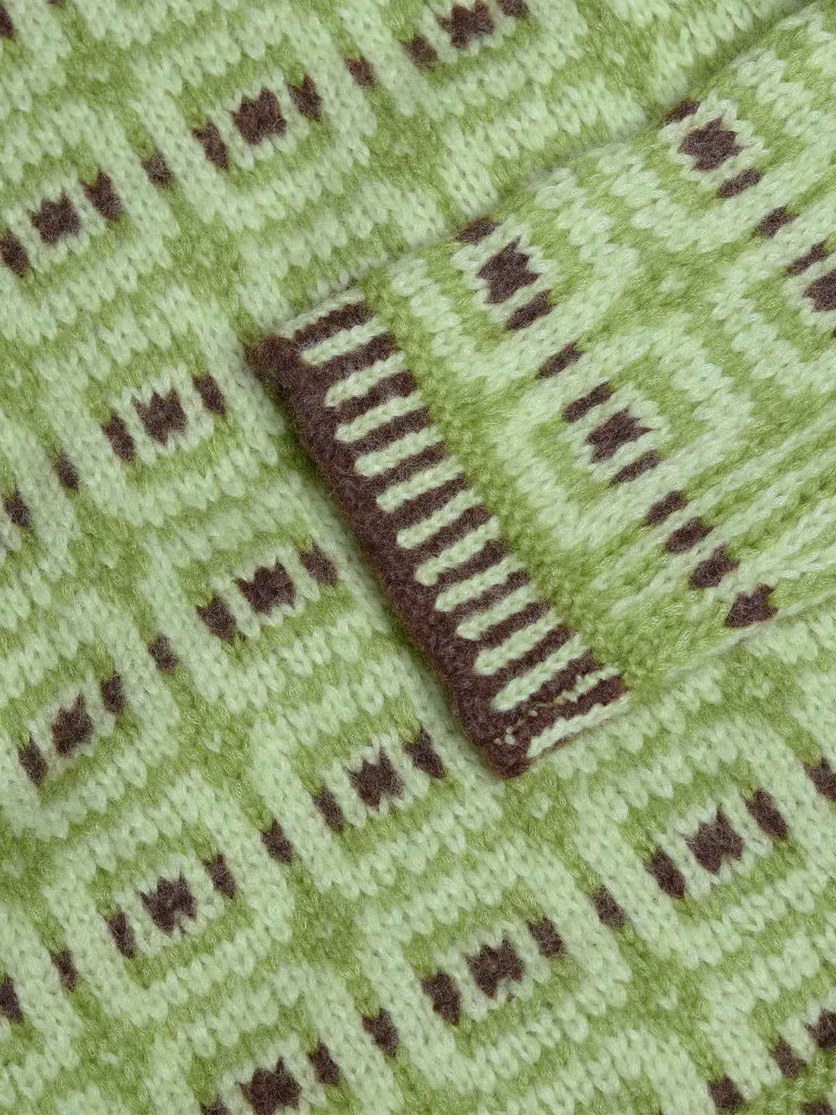 Norwegian Wool Turtleneck - Green Mix