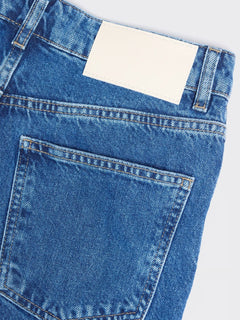 W Wide Jeans - Mid Blue