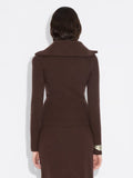 Line Wool Cardigan - Dk. Brown