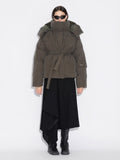 Steilia Brushed Down Jacket - Dark Green