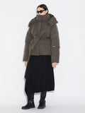 Steilia Brushed Down Jacket - Dark Green