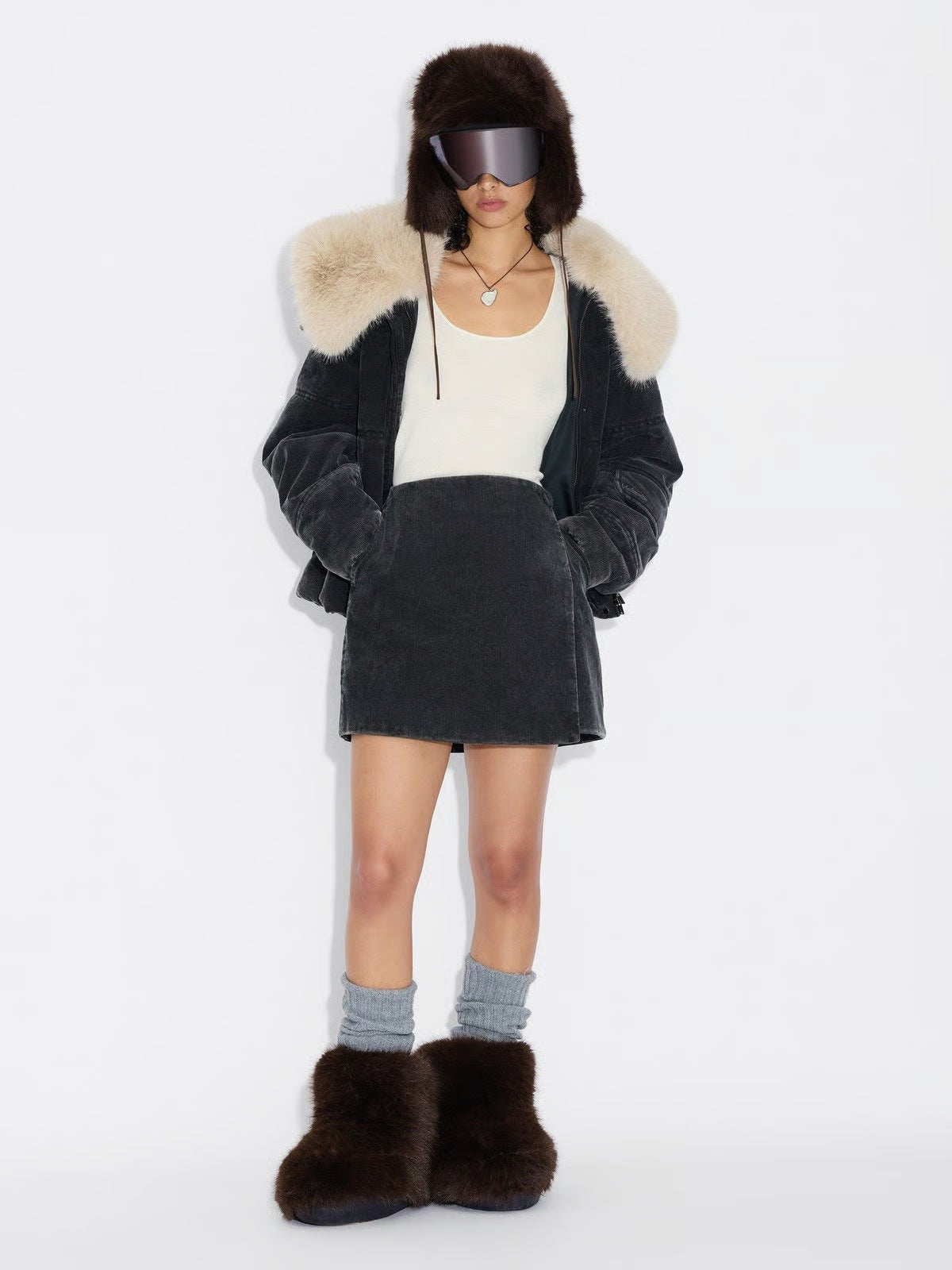 Enja Corduroy Skirt - Black