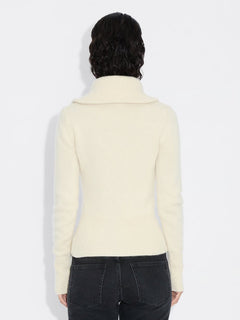Line Wool Cardigan - Ecru