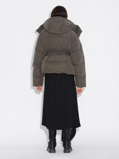 Steilia Brushed Down Jacket - Dark Green