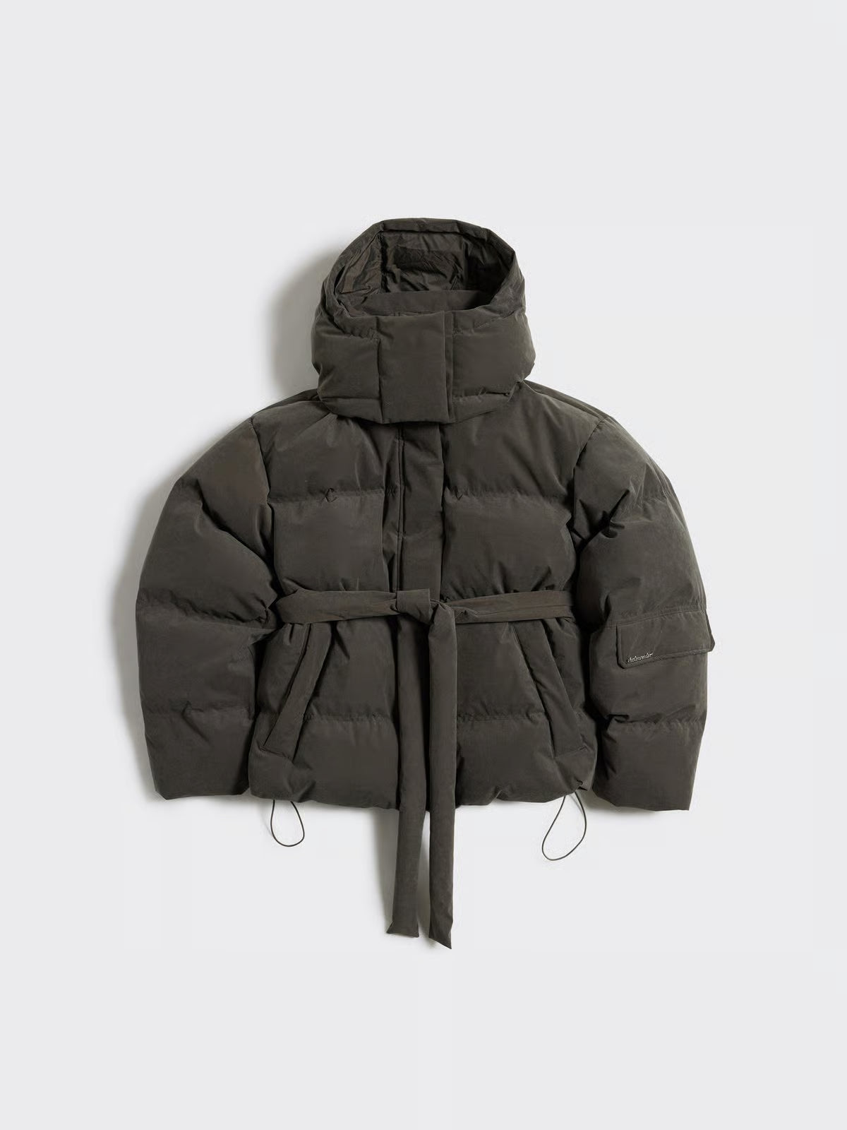 Steilia Brushed Down Jacket - Dark Green