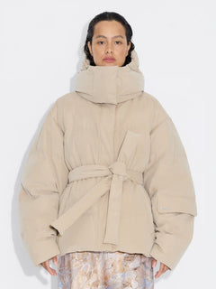Steilia Brushed Down Jacket - Beige