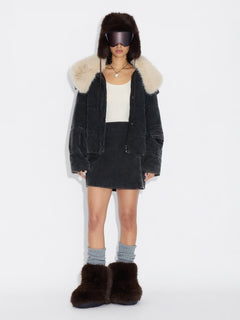 Furry Trapper Hat - Dk. Brown