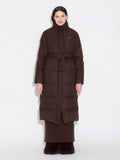 W Tech Wool Down Coat - Dark Brown