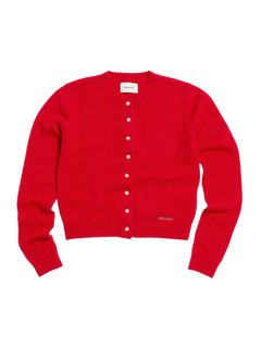 W. Cashmere Cardigan - Red