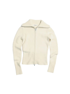 Line Wool Cardigan - Ecru