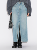 Denim Long Skirt - Lt. Blue