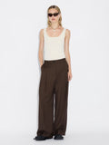 Alexa Pleat Trousers - Brown
