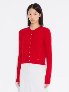 W. Cashmere Cardigan - Red