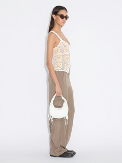 Cocoon Denim Micro Bag - White