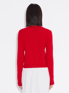 W. Cashmere Cardigan - Red