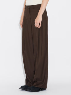 Alexa Pleat Trousers - Brown