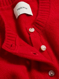 W. Cashmere Cardigan - Red
