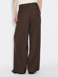 Alexa Pleat Trousers - Brown