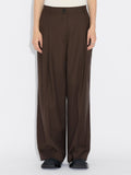 Alexa Pleat Trousers - Brown
