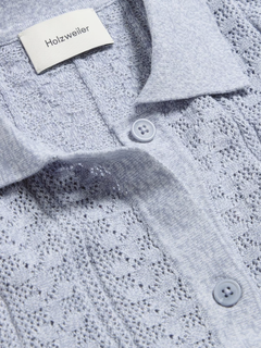 Kelp Crochet Shirt - Blue Mix