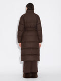 W Tech Wool Down Coat - Dark Brown