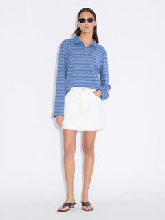 Denim Mini Skirt - White