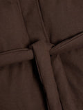 W Tech Wool Down Coat - Dark Brown
