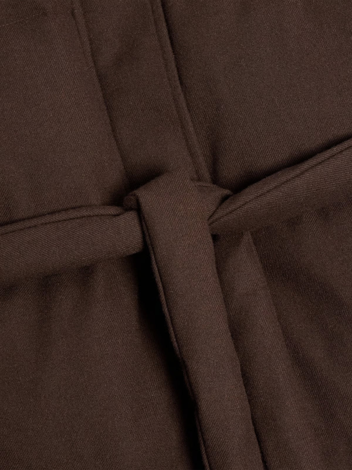 W Tech Wool Down Coat - Dark Brown