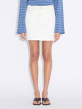Denim Mini Skirt - White