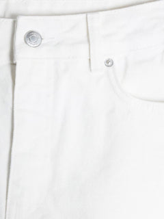 Denim Mini Skirt - White