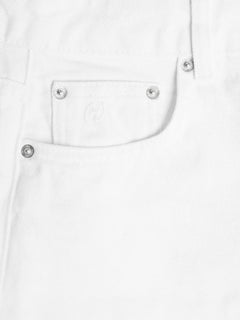 Denim Mini Skirt - White