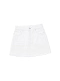 Denim Mini Skirt - White