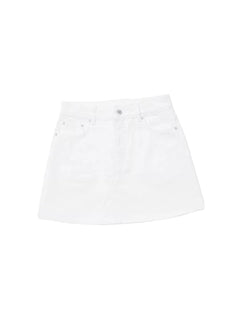 Denim Mini Skirt - White
