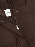 W Tech Wool Down Coat - Dark Brown