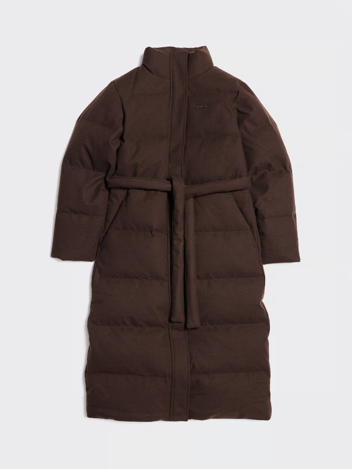 W Tech Wool Down Coat - Dark Brown